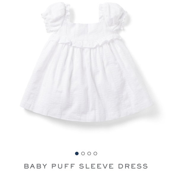 Janie + Jack White Baby Puff Sleeved Dress - Picture 1 of 1